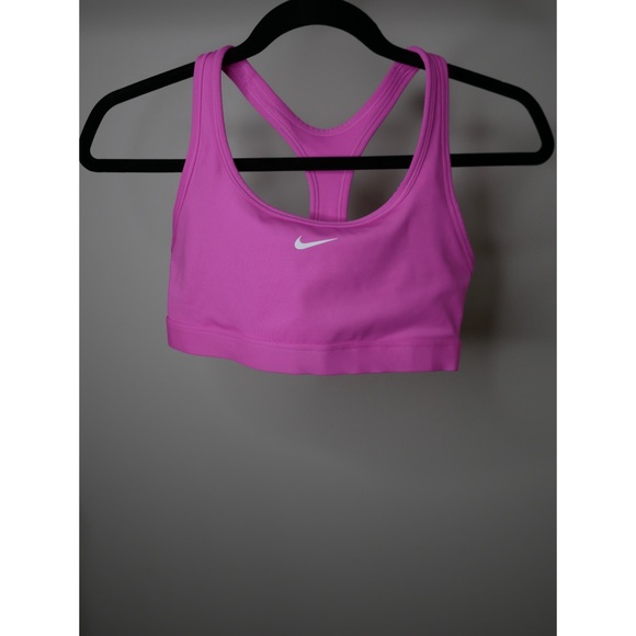 Nike Swoosh Dri-FIT Pink Medium Support Sports Bra - Picture 2 of 5